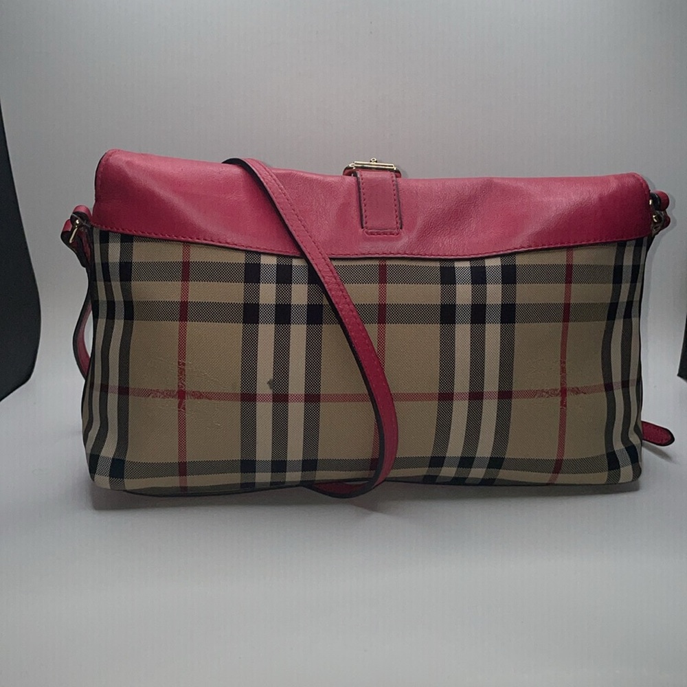 Burberry Horseferry Check Small Crossbody Bag Pink/Beige - Picture 2 of 16